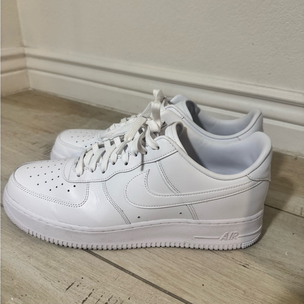 Nike White Air Force 1 Sneakers - LEATHER